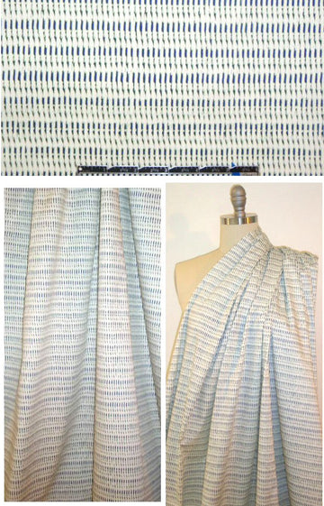 NY designer stripey little graphic stretch cotton 1.375 yds