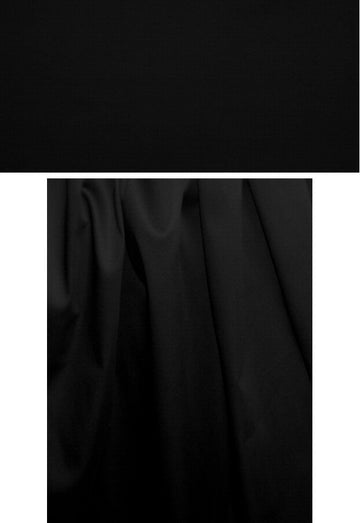 Caffeine black stretch sateen cotton woven 2 yds