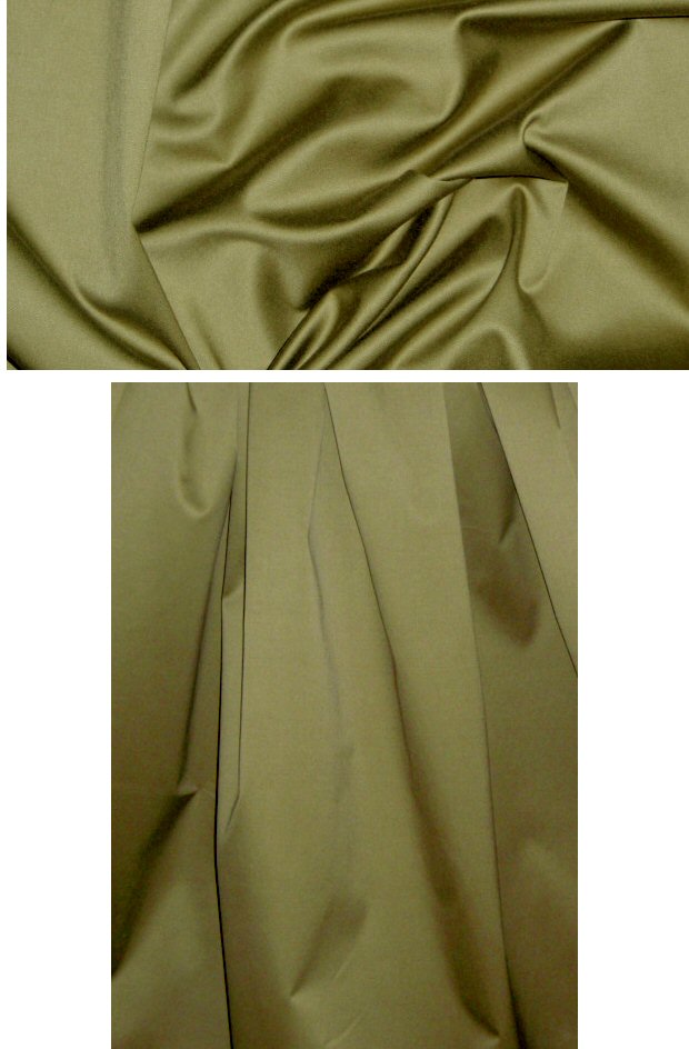 Italian olive bottomweight cotton sateen