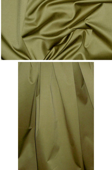 Italian olive bottomweight cotton sateen 2.2 yds