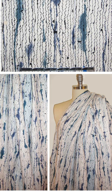 J'Envie squiggle/smudge cotton stretch twill 1 yard