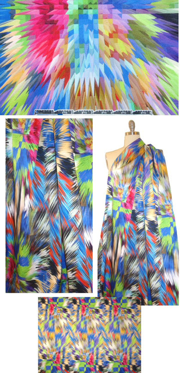 Mi11y 'prism in technicolor' stretch cotton sateen
