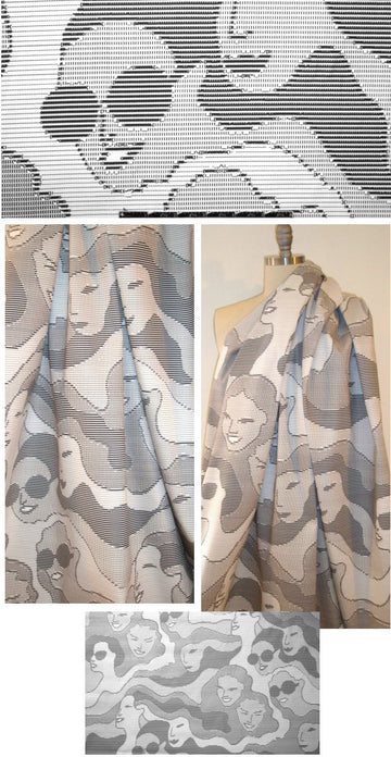 0pening Ceremony 'sea of faces' cotton stretch twill