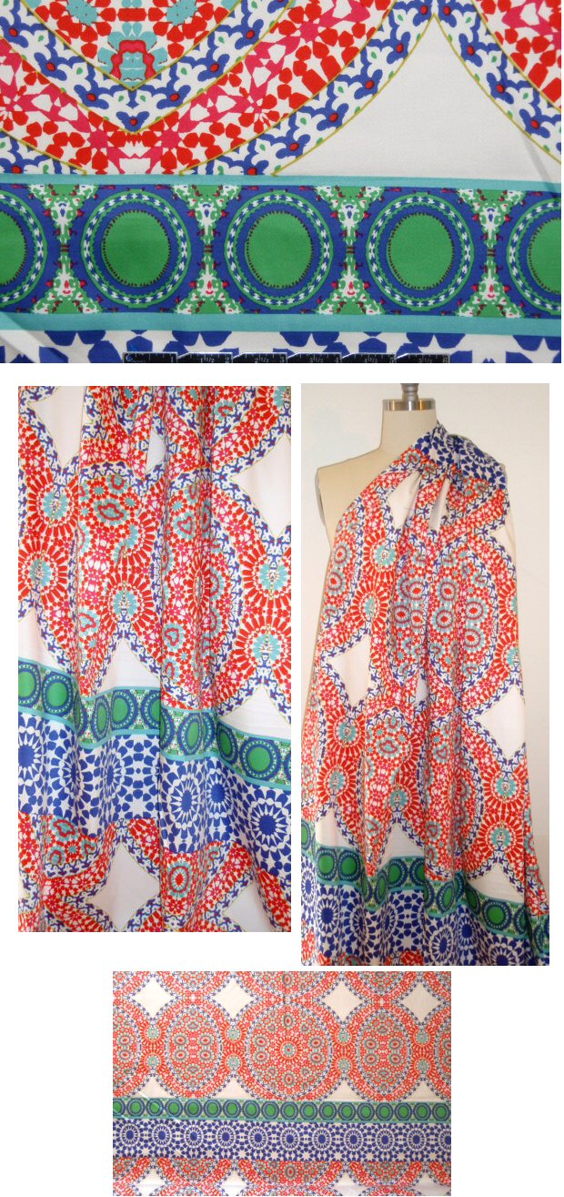 0pening Ceremony lacey print cotton/lycra woven panel
