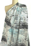 NY designer pixel abstract stretch cotton woven