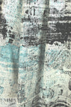 NY designer pixel abstract stretch cotton woven
