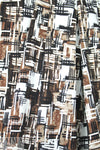 Italian crosshatch graphic cotton stretch woven