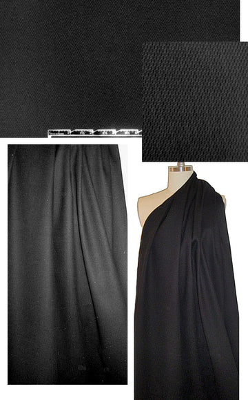 The0ry pique'-textured stretch cotton - black