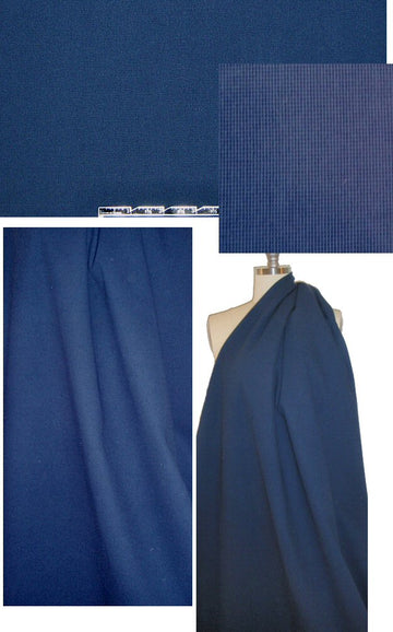 The0ry waffle-textured stretch cotton - marine .875 yds