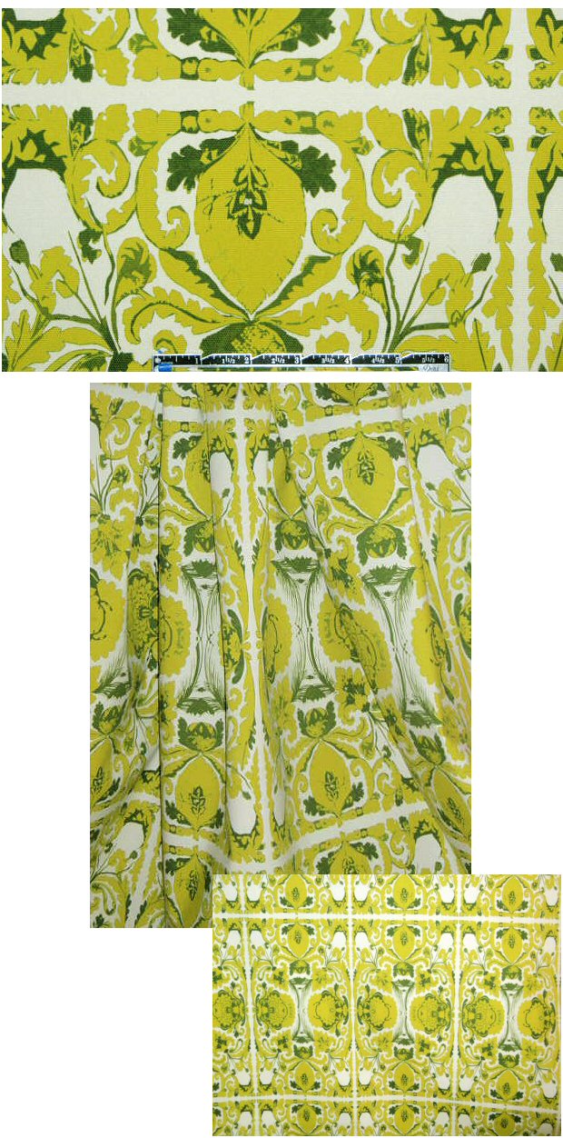 NY designer cotton stretch canvas - panel scroll