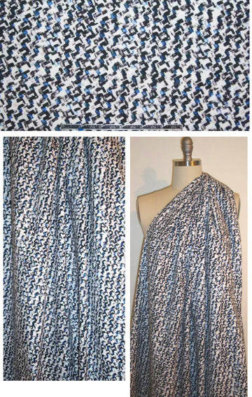 NY designer graphic cotton/lycra matelasse'