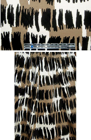 NY designer black/crm/chinchilla cotton/lycra woven