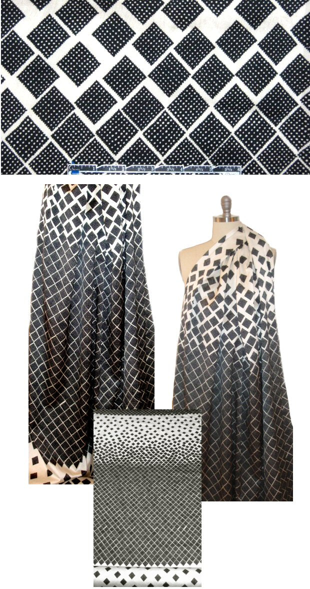 NY designer 'dicey ombre' panel cotton/lycra woven