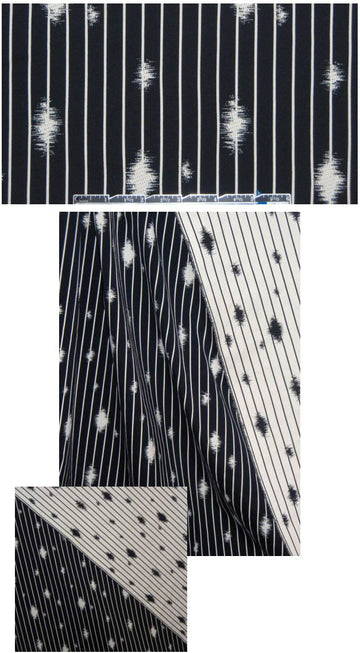 NY designer reversible 'interference' stretch suiting