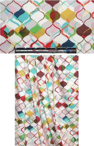 NY designer argyle graphic cotton/lycra woven