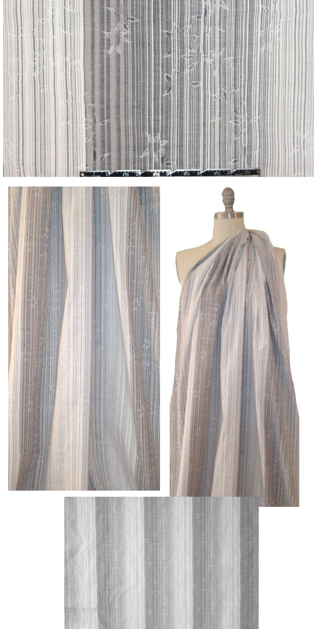 Italian cotton stretch jacquard motif ombre' stripe 1.66 yd