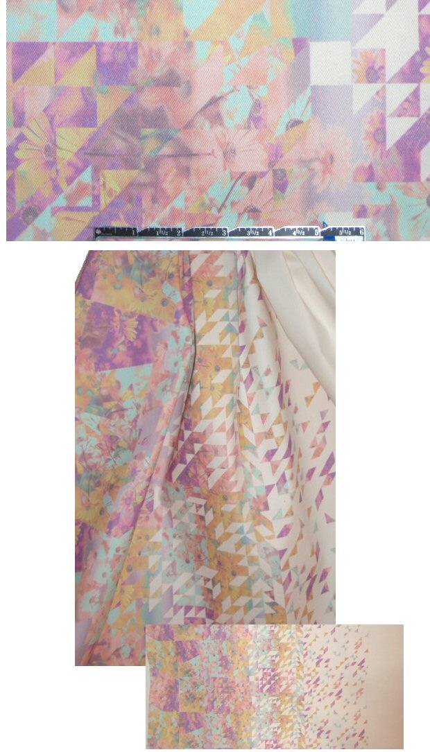NY designer pastel ombre cotton/lycra twill 1.625 yds