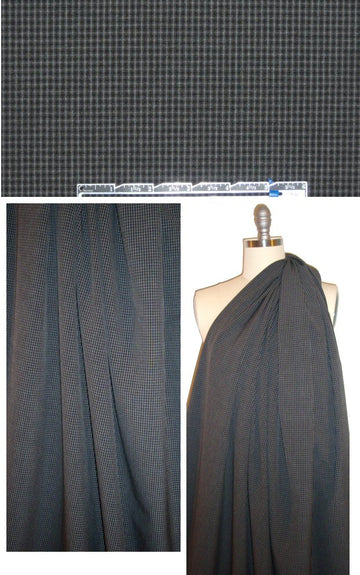NY designer cotton yarn-dyed mini plaid - black/gray