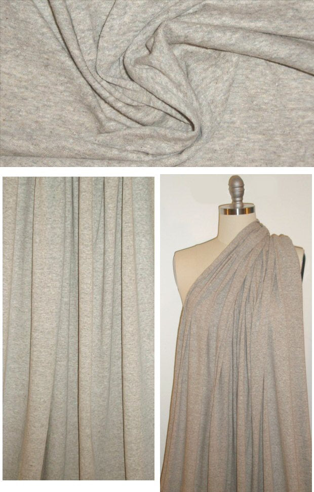 Shoshanna cotton/lyocell oatmeal heather knit