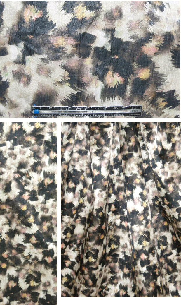 Italian cotton/metal brushstrokes woven