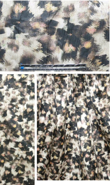 Italian cotton/metal brushstrokes woven