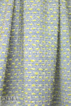 Italian novelty tweed cotton blend suiting - blue/yellow