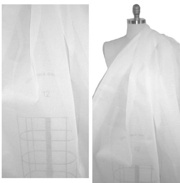 cotton organdy, crisp and sheer - white