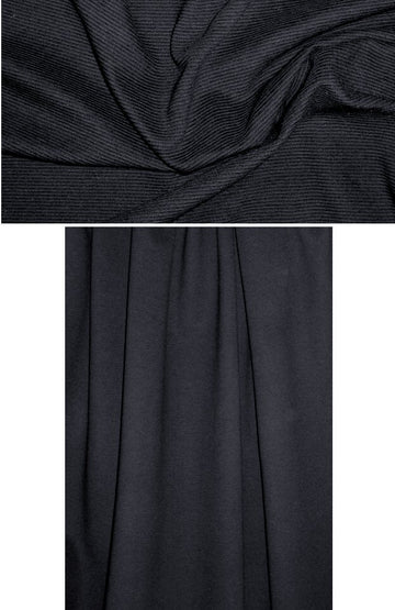 Lands End cotton ottoman knit *FLAW* - midnight 1.625 yds