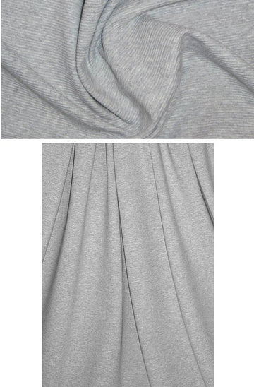 Lands End cotton ottoman knit - lt gray heather