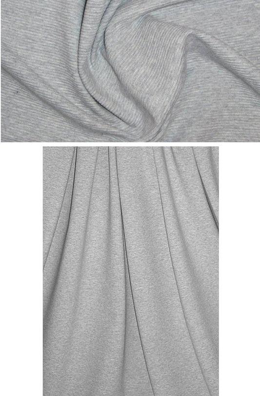 Lands End cotton ottoman knit - lt gray heather