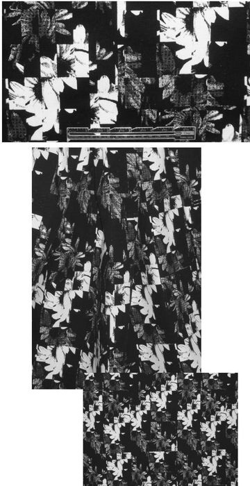 NY designer ottoman stretch cotton - graphic flower