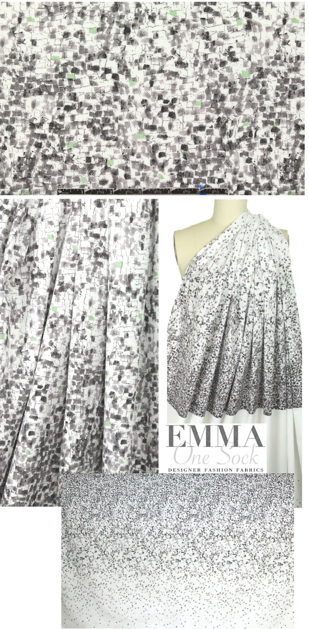 Italian confetti ombre' panel print cotton woven