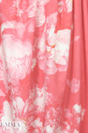 Italian 'coral floral' panel cotton woven 1.25 yds