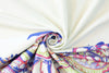 Italian painted paisley border stretch cotton woven