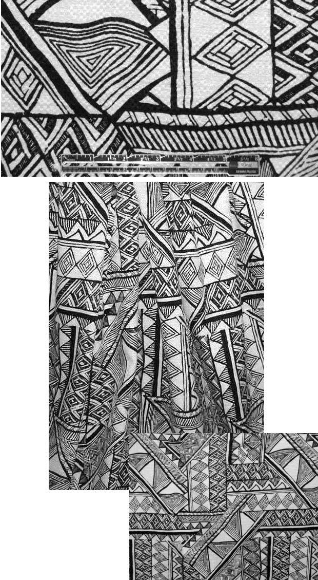 Italian black/white woodcut graphic basketweave