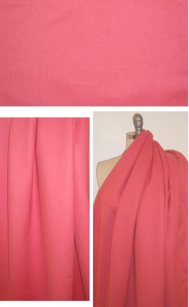 Italian stretch cotton micro-pique' - coral