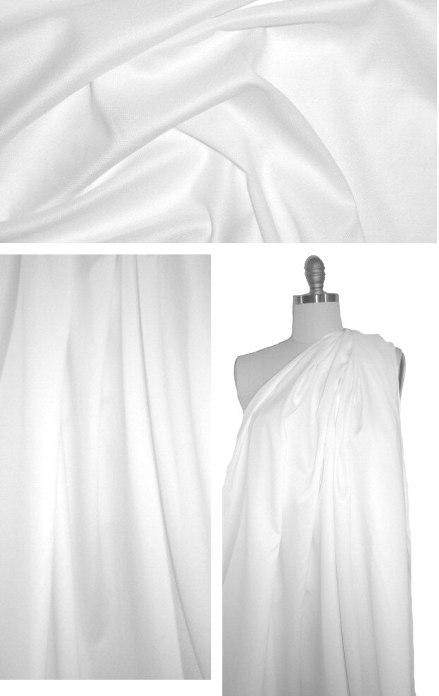 Italian micro-pique' cotton shirting - white