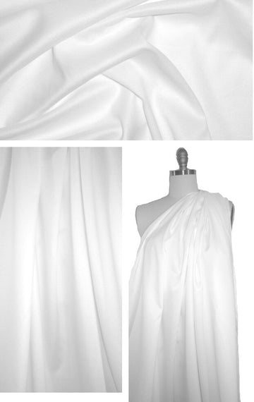 Italian micro-pique' cotton shirting - white