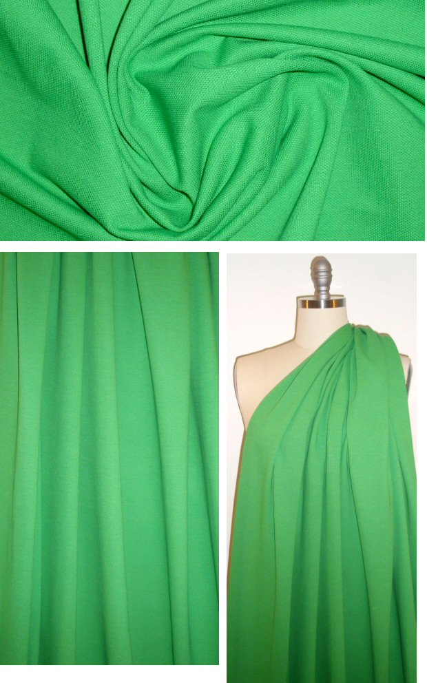 Italian pique stitch all cotton knit - kelly