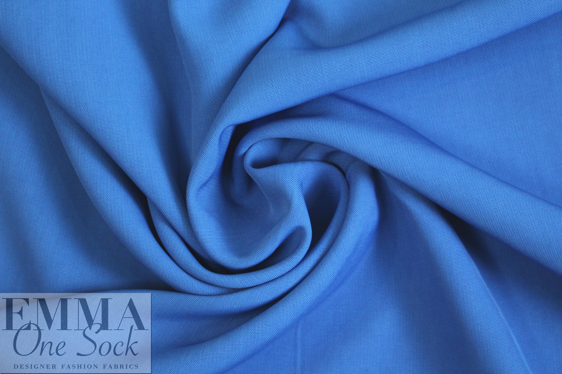 Italian cotton/viscose jacketwear - cobalt blue 1 yard