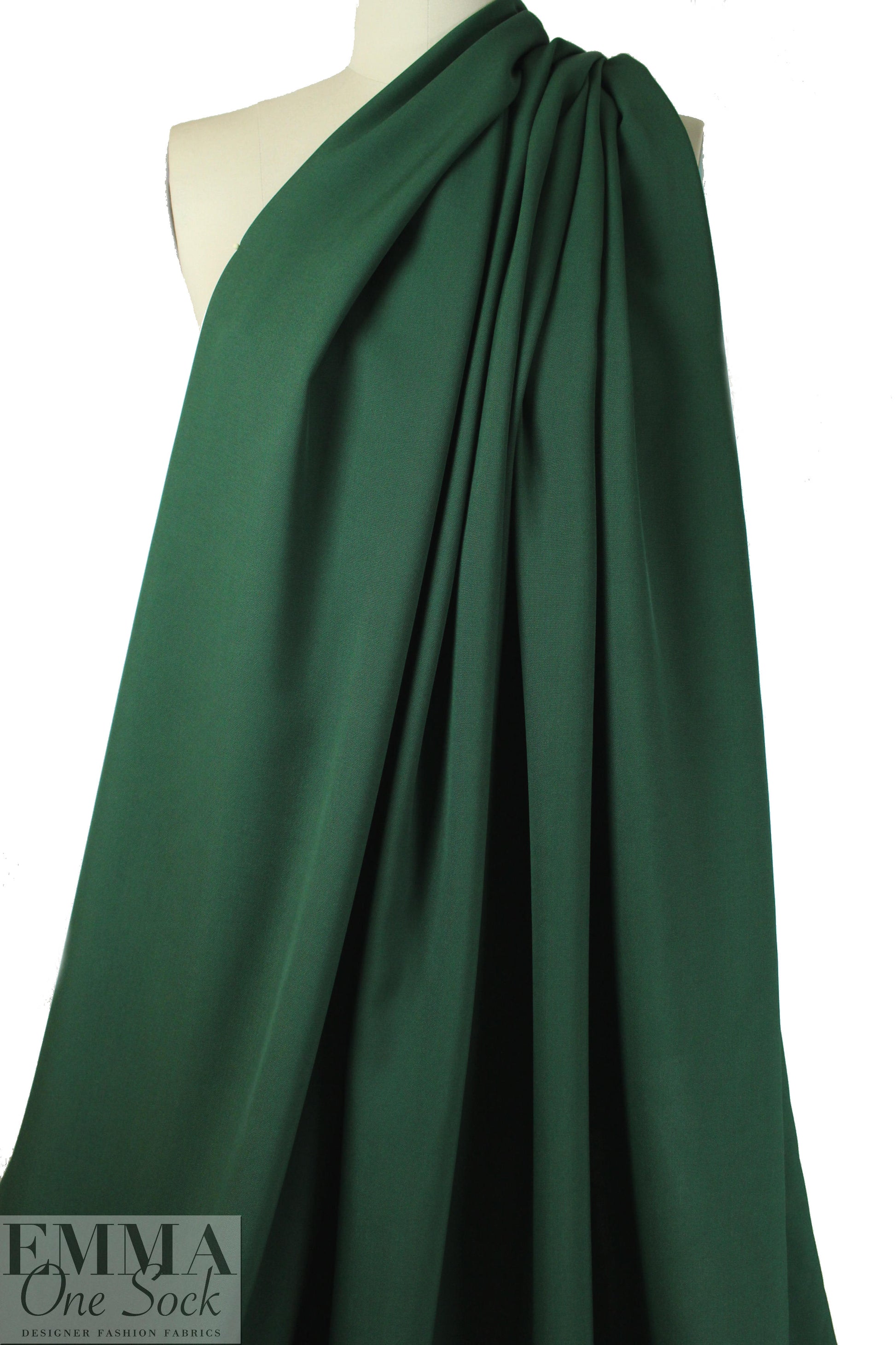 Italian cotton/viscose jacketwear - forest green