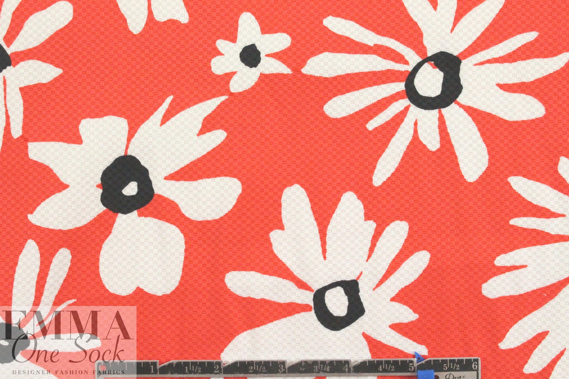 Italian grenadine floral stretch cotton pique' 1.625 yds