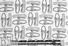 NY designer black/white boat shoe cotton woven 1.5 yd