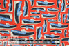NY designer red/blue boat shoe cotton lawn