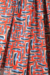 NY designer red/blue boat shoe cotton lawn 1.75 yds