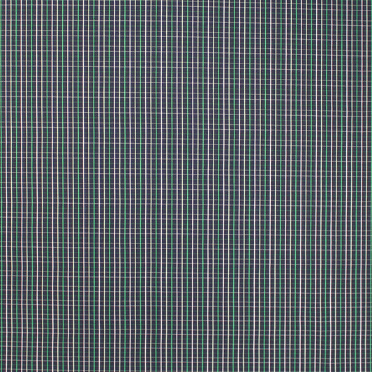 yarn dyed mini-plaid cotton shirting - navy/kelly