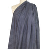 yarn dyed mini-plaid cotton shirting - navy/russet 1.75 yd