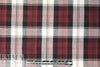CA designer semi-sheer plaid cotton woven - burgundy 1.125 yds
