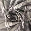 CA designer semi-sheer overprinted plaid woven - peat/cloud 1.625 yd