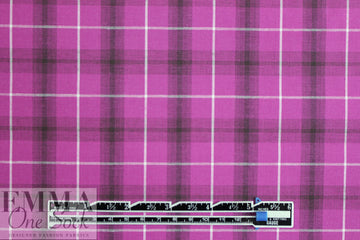 CA designer crocus/shark plaid cotton stretch shirting 1.75 yd
